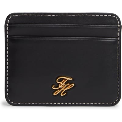 Tommy Hilfiger Script Leather Cardholder Black Taglia: OS | Borse Outlet | Donna | Nero