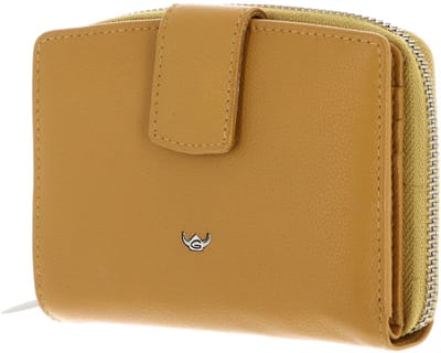 Golden Head Leren portemonnee Madrid RFID Protect Kombischeintasche mit Riegel 1438 Senfgelb mosterdgeel