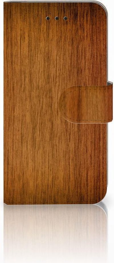 Apple iPhone X | Xs Book Style Case Donker Hout