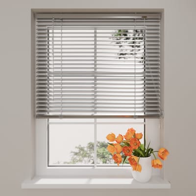 Aluminium Jaloezie Easy - 25 mm - Silver - 40x130 cm
