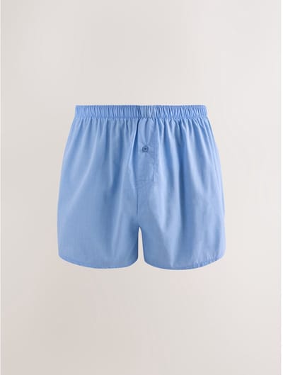 Next - Heren - Set van 4 geweven boxershorts - Blauw