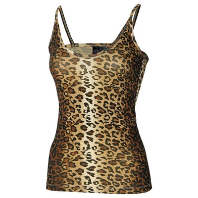 Spaghetti top dames met print - Leopard design / L/XL