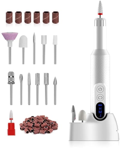 EXCITAT Nagelfrees - elektrische vijl nagels - Professionele nagelslijper - snoerloos - multifunctioneel - met LED-display - voor manicure