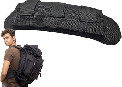 Schouderband kussen - Riem beschermer - Comfortabel dragen - Verlicht druk - 8.5x7 inch - Zwart