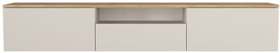Vente-unique Hangend tv-meubel met 3 deuren en 1 nis - Beige en naturel - LOTULA