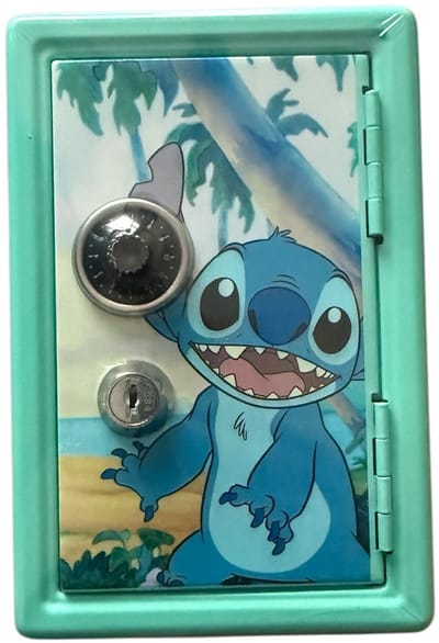 Disney Stitch Spaarpot met Code Slot – Kinder Kluisje Geldkluis met Draaislot & Sleutel – Veilig Geld Sparen – Cadeau voor Jongens & Meisjes –Officiële Disney Stitch – Cadeau voor Meisjes & Jongens