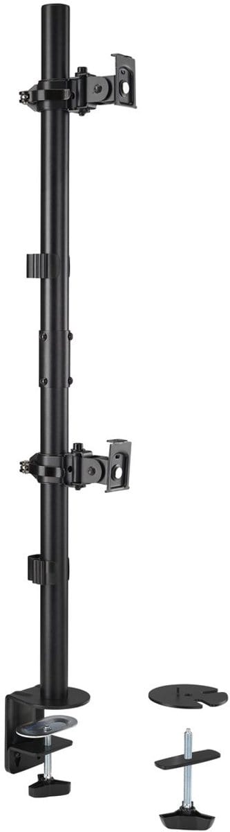 Kensington Monitor arm 2 Schermen - Verticale Bevestiging - tot 32" Landscape en 29" Portret - tot 9kg