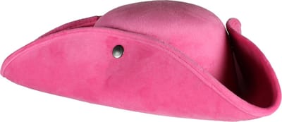 Piratenhoed Driesteek - Piraten Hoed - Dames En Heren - Een Stuk - One Size - Roze - Maat 58