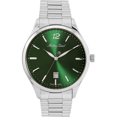 Mathey-Tissot Urban Metal H411MAV herenhorloge met groene wijzerplaat en quartz uurwerk groen