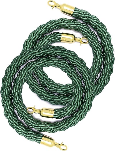 Wachtrij Touw - Barrière Touw Scheidingslijn - Mensen Leiden - Gedraden Nylon - 3.2cm Diameter - Bruin