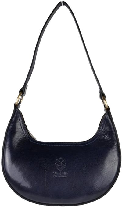 Giuliano klassieke schoudertas Florence - Donkerblauw - Dames - Made in Italy