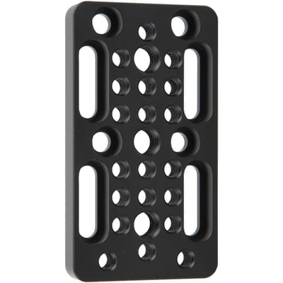 Camera Kaasplaat Camera Eenvoudige Montageplaat met 1/4in 3/8in Schroefgat voor Camera Cage Bovenkant black