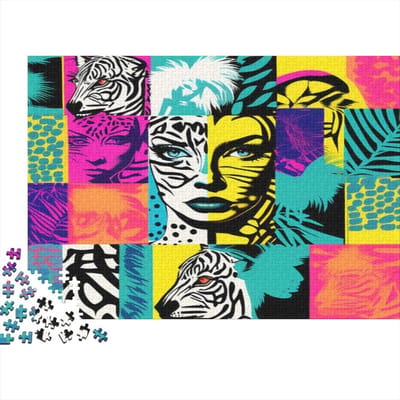 Pop Art Puzzel - Legpuzzel Volwassenen - Ontspanning Thuis - Unieke Stukjes - 75 x 50 cm - Stijl 12