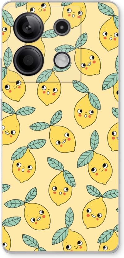 Case Company® - Hoesje geschikt voor Xiaomi Redmi Note 13 5G hoesje - Citroenen - Soft Cover Telefoonhoesje - Bescherming aan alle Kanten en Schermrand