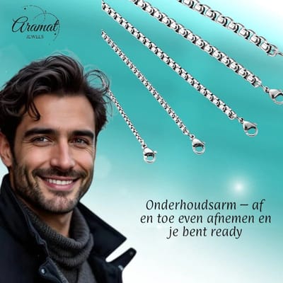 Aramat Jewels | Halskettingen | Jasseron Halsketting 5mm Zilverkleurig Staal | 70cm |70cm |5mm | Staal | Volwassenen | Verkleurd niet