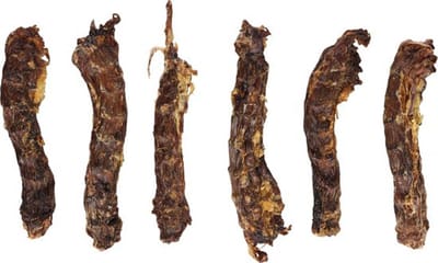 Ropadog - 200 gr gedroogde eendennekken +- 6 st - zeer voedzaam en gezond - 100% natuurlijk en puur- als verwensnack of aanvullende voeding.