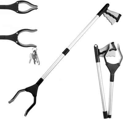 TOVBMUP Grijptang - Opvouwbare Greep met 360° Roterende Magnetische Kop - 82 cm Uitgeklapt, 41 cm Ingeklapt - Geschikt voor Senioren - Aluminiumlegering en ABS - Makkelijk te Gebruiken Hulpmiddel voor Dagelijks Gebruik
