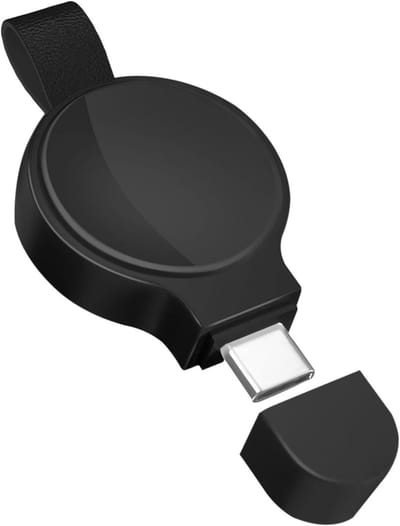 Draadloze Oplader voor Apple Watch, USB-C Magnetische Oplader, Reisoplader voor Alle Series 10/9/8/7/6/5/4/3/2/SE/SE 2/Ultra met Snelle Oplaadfunctie en Compact Ontwerp