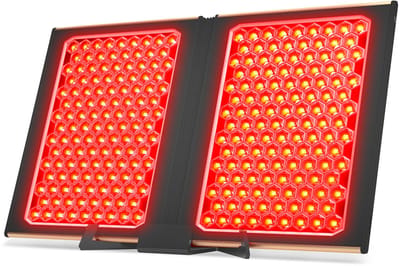 FAQ LED Dual Paneel - 512 LEDs Multi-Color LED Paneellicht & Infrarood Lichtapparaat - Draagbare Gezichts-Infrarood Warmtelamp voor Pijnverlichting, Slaap en Huidverbetering