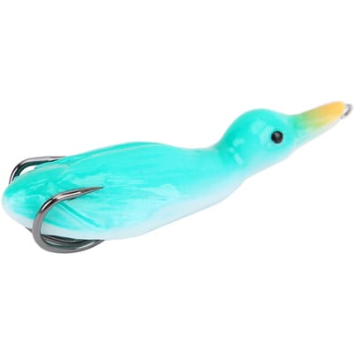 Appât artificiel en forme de canard, leurre de pêche réaliste en silicone souple, swimbait avec hameçon, vert blue