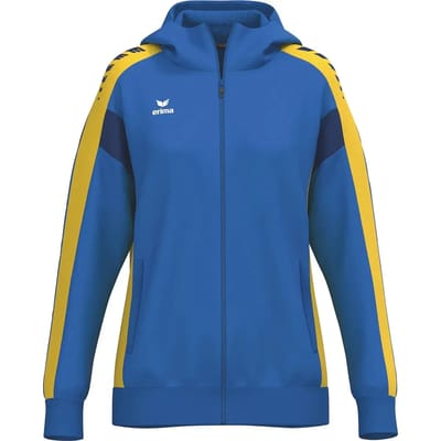 Erima Celebrate 125 Trainingsjack Met Capuchon Dames - New Royal / Geel | Maat: 34