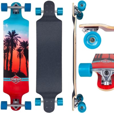 D Street Drop Down Longboard Hawaiian