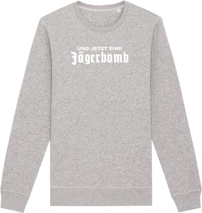 Jägerbomb wintersport sweater grijs S - wit - soBAD. | Foute apres ski outfit | kleding | verkleedkleren | wintersporttruien | wintersport dames en heren
