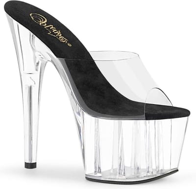 Pleaser - ADORE-701 Muiltjes - Paaldans schoenen - 37 Shoes - Transparant