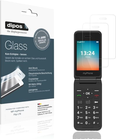 dipos – 2x Pantserfolie geschikt voor MP myPhone Flip LTE | 9H Screenprotector