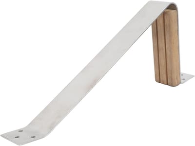 Teakhouten Maststap - Scheeps Accessoire - Veilig Instappen - Antislip Gegroefd - 30x13 cm - Houtkleur