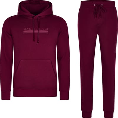 Mario Russo Trainingspak Anselm- Huispak - Joggingpak - Hoodie - Bordeauxrood - L