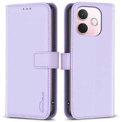 BINFEN Hoesje - Geschikt voor OPPO A5 Pro 5G Hoesje - BINFEN Color Book Case - Lavendel