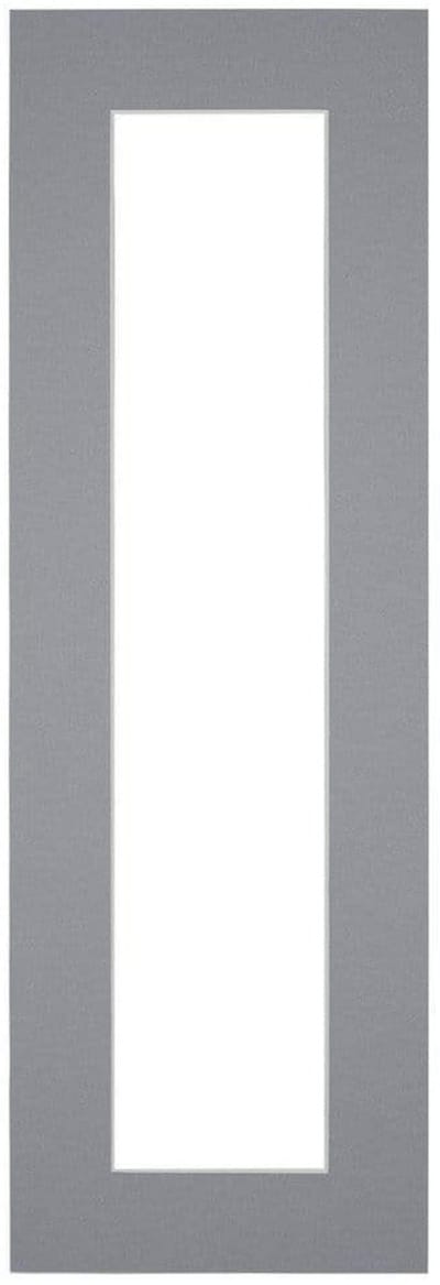 Passe-Partout Fotomaat 20x80 cm - Lijstmaat 33x98 cm - Grijs - Museumkarton - Fotolijst niet inbegrepen
