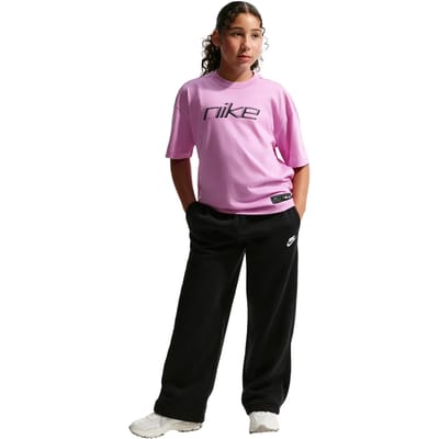Nike Ruimvallende kinderbroek met open zoom Sportswear - Zwart, Zwart 7-8Y