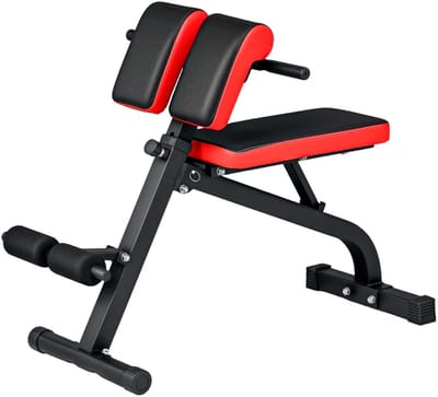 Verstelbare Fitness Halterbank - Gewichtbank - Multifunctionele Fitnessbank - 4-in-1 Trainingsbank - in 8 standen Verstelbaar - Fitness Bank - Inklapbaar - Workout - Krachttraining - Zwart/Rood