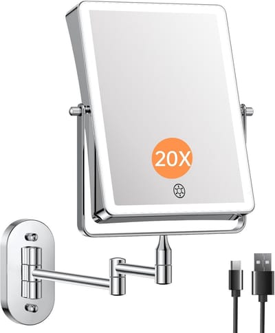 Oplaadbare LED Make-up Spiegel met 10x Vergroting en Dimfunctie