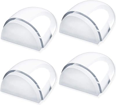 4x Deurstopper zelfklevend, 4 stuks deurstoppers vloer zonder boren, transparante deurstopper, klein, zelfklevend, geschikt voor alle harde vloeren