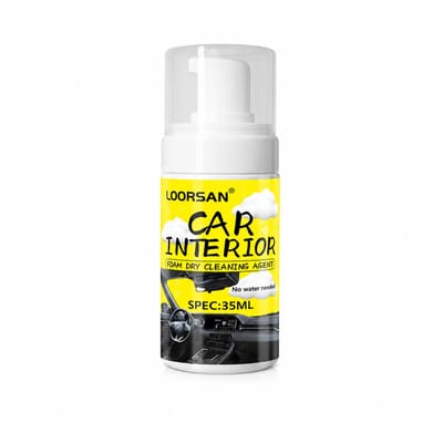 LOORSAN Auto Interieur Reiniger | Schuimreiniger Auto | Foam Cleaner Auto | Auto Stoel , Bekleding Reiniger | Dashboard Reiniger | Vlekkenverwijderaar Auto | Interieur Cleaner | Droogreiniger Auto | Citroen Geur | Car Foam Cleaner | Auto Schoonmaak