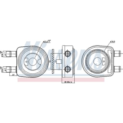 Olie radiator, Motorolie NISSENS 90780