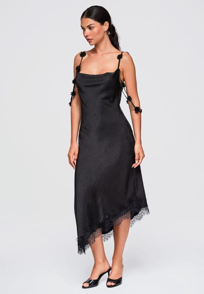 LARICA Jurk - Slim Fit - Mouwloos - Rits Zwart S