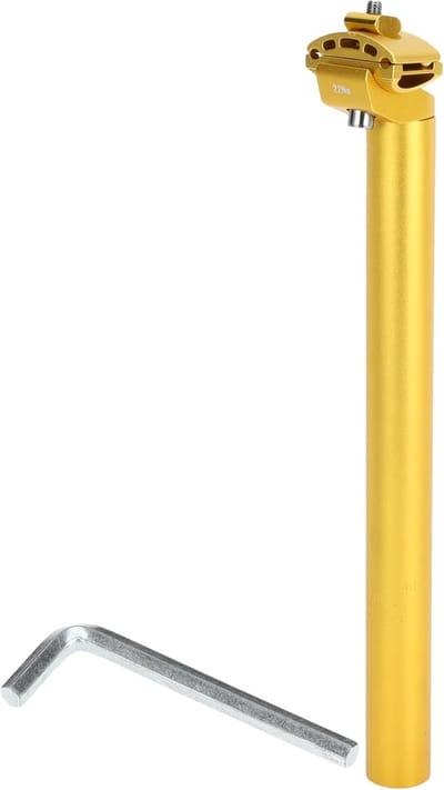 Fietszadelpen - Zadelbuis - Fietsen - Verstelbare Hoek - 316 x 350 mm - Goudkleurig