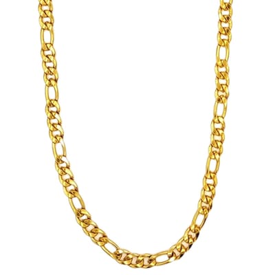 Tesoro Mio Michel – Grote Ketting – Goud Verguld Edelstaal – Figaro Schakel – L 50 cm, B 0.8 cm