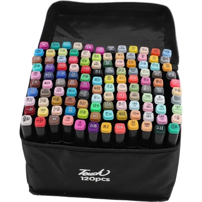 Alcohol Markers Dubbelpuntige Kunstmarker Set voor Kinderen Kunstenaar Volwassenen Kleuren Illustraties 120 gray