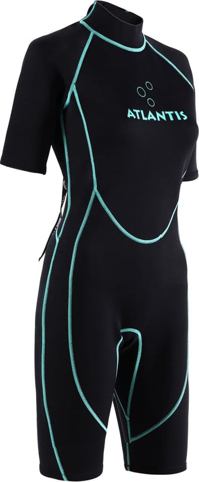 Atlantis Adventure Wetsuit - Shorty - 2mm - Dames - Zwart/Turquoise - 06