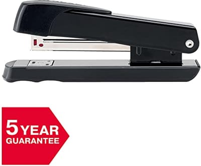 Halve Strip Nietmachine voor 20 Vellen - Metalen Lichaam, Geschikt voor 24/6 en 26/6 Nietjes, Zwart