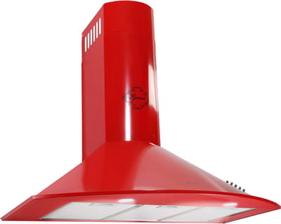 GURARI - wandafzuigkap - afzuigkap - GCH C 046 RD 9 N+Koolfilter - 90 cm - rood - krachtige afzuiging - 1000 m³ u - 3 niveaus