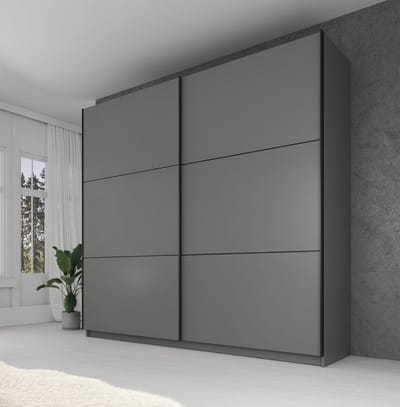 Meubella - Kledingkast Samantha - Grijs - 217 cm