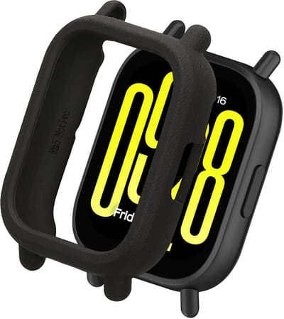 kwmobile Beschermhoes voor Xiaomi Redmi Watch 5 Active - Fitness Tracker Case van TPU - Soft Smartwatch Case - zwart