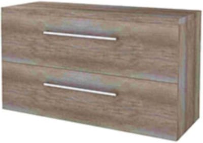 Basic-Line Start 46 Badkamermeubelset - 120 x 46 cm - Met Grepen - 2 Lades - Wastafelblad - Scotch Oak