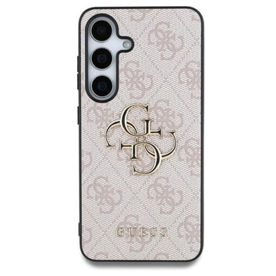 Guess Metal Logo geschikt voor Samsung Galaxy S25 hoesje - Roze